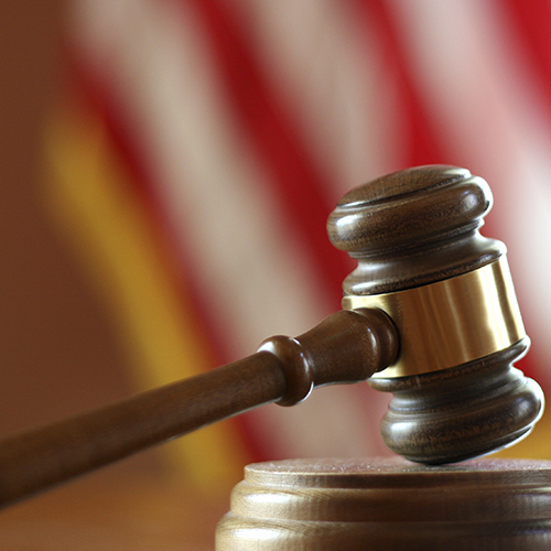 courtsmartial Gavel and american flag