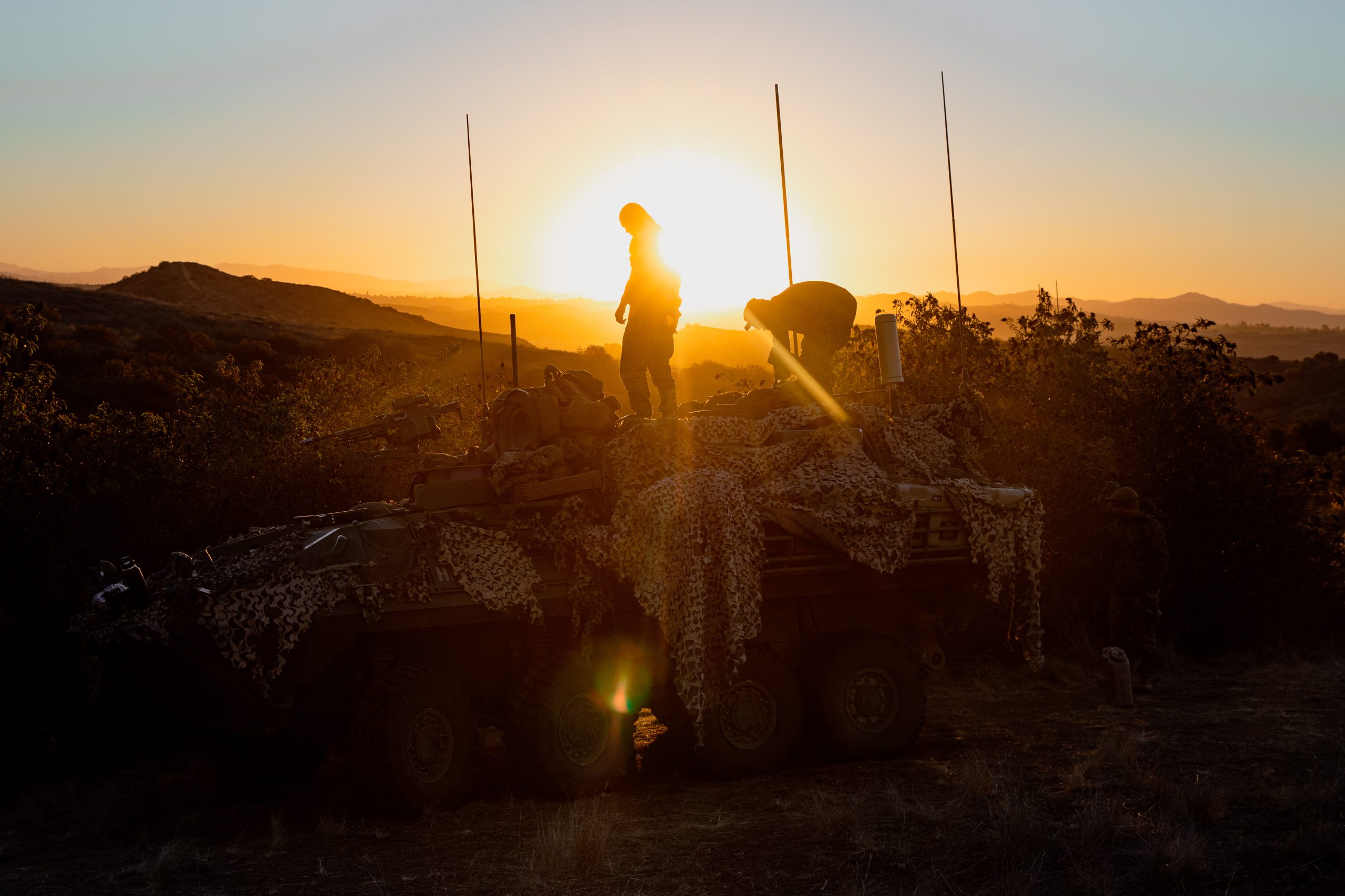 3rd LAR conducts reconnaissance operations during Steel Knight U.S. Marines with Charlie Company,