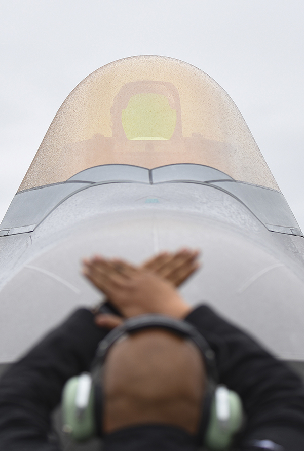 Fighter jet at Los Angeles Air Force Base